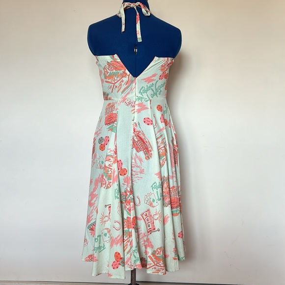 Rare Doris Mayday for Loco Lindo Mint Vegas Baby Marta Halter Dress XS NWT - Picture 4 of 5